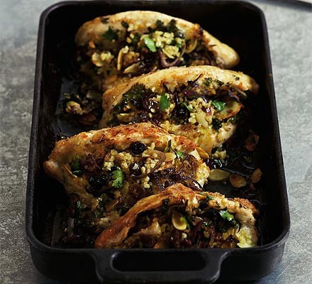 Sweet & spicy stuffed chicken breasts  recipe 