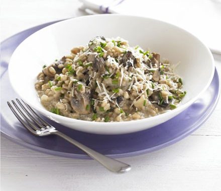 Spelt & wild mushroom risotto recipe