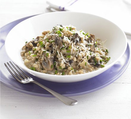 Spelt & wild mushroom risotto recipe 