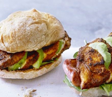 Cajun chicken burgers recipe