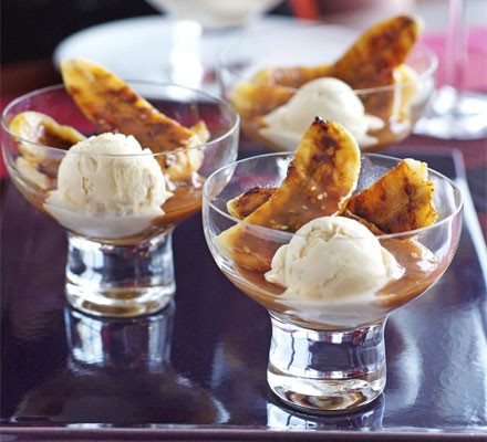 Toffee & sesame bananas recipe 