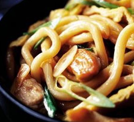 Chicken noodles with black bean sauce recipe 