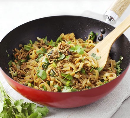 Minced soy pork with rice noodles recipe 