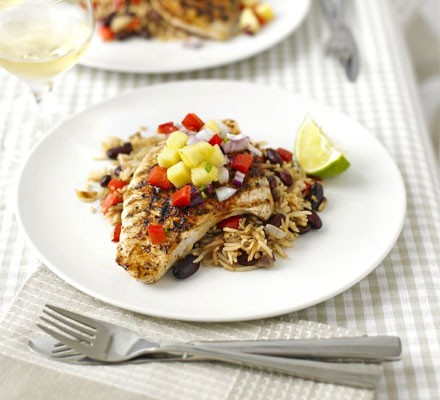 Cajun turkey steaks with pineapple salsa recipe 