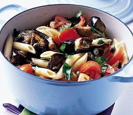 Tomato & aubergine pasta recipe