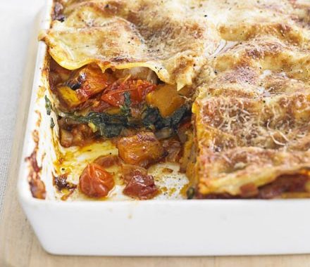 Roast pumpkin & spinach lasagne recipe