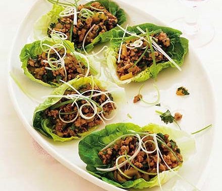 Hoisin chicken in crisp lettuce recipe