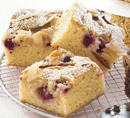 Peach Melba squares recipe 