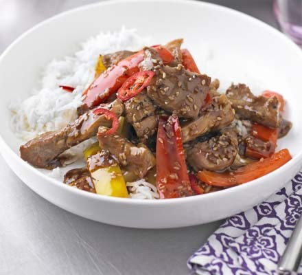 Hot & sour pork & pepper stir-fry recipe 