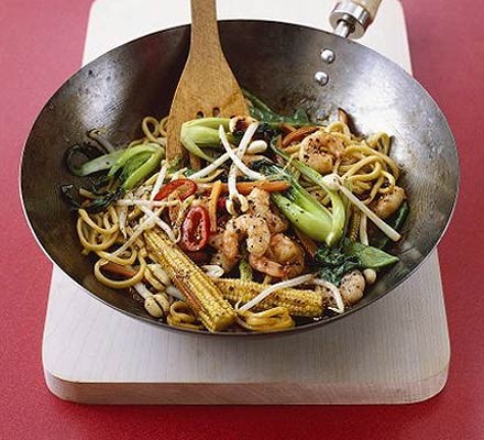 Prawn & black pepper stir-fry recipe 