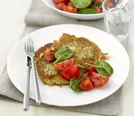 Baked courgette fritters recipe