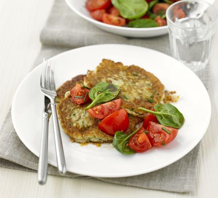 Baked courgette fritters recipe 