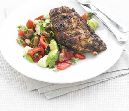 Cajun chicken & chunky bean salsa recipe