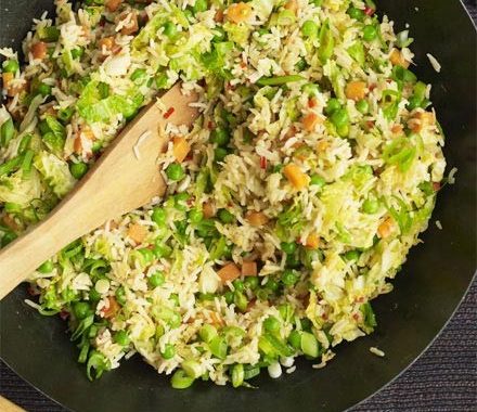 Spicy vegetable egg fried rice recipe