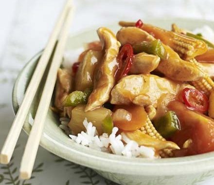 Sweet & sour chicken & veg recipe