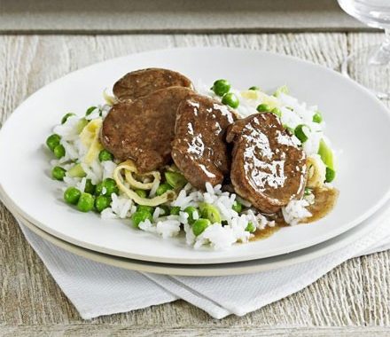 Five-spice pork fillet with fried rice recipe