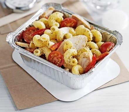 Creamy pesto & chicken pasta salad recipe