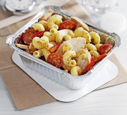 Creamy pesto & chicken pasta salad recipe 