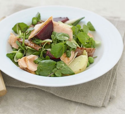 Warm salmon salad recipe 