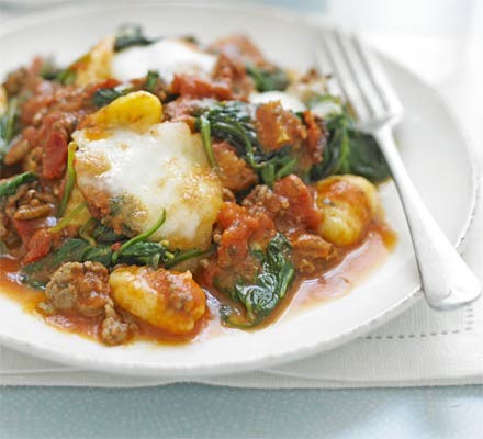 Gnocchi bolognese with spinach recipe 