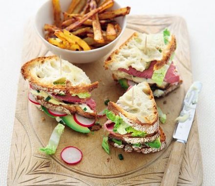 Salt beef club with Cajun fries recipe