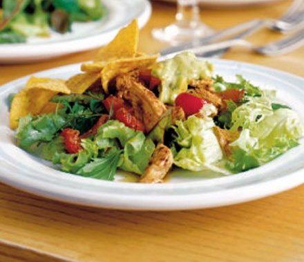 Cajun turkey salad with guacamole recipe