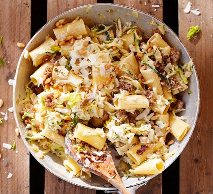 Sausage & courgette rigatoni recipe 