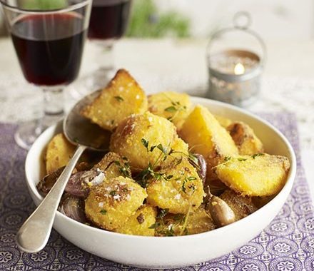 Semolina roast potatoes with garlic & thyme recipe