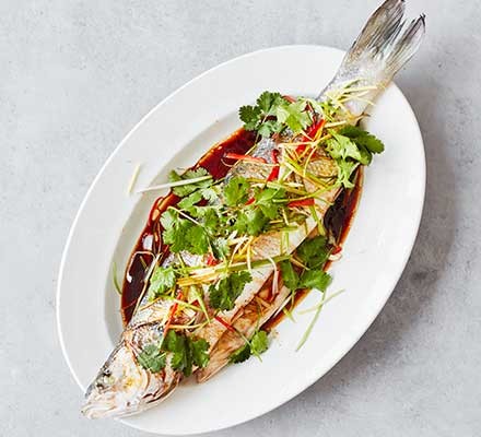 Steamed sea bass recipe 