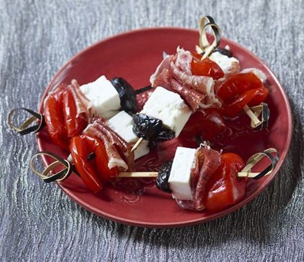 Antipasti skewers recipe