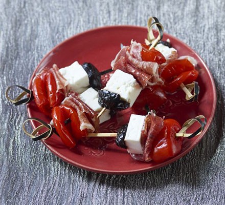 Antipasti skewers recipe 