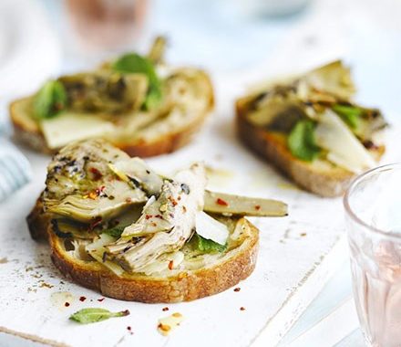 Artichoke & pecorino bruschetta recipe