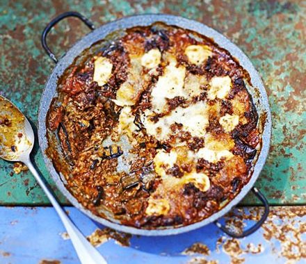 Beefy melanzane parmigiana recipe