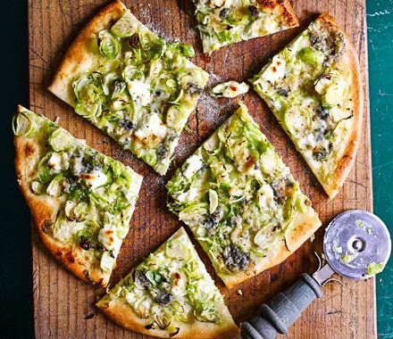 Brussels & blue cheese pizza recipe