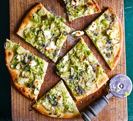 Brussels & blue cheese pizza recipe 