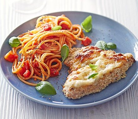 Cheesy turkey Milanese recipe