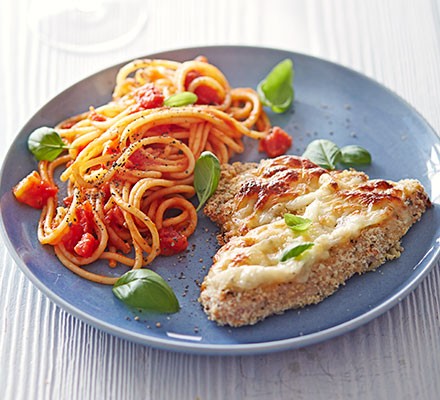 Cheesy turkey Milanese recipe 