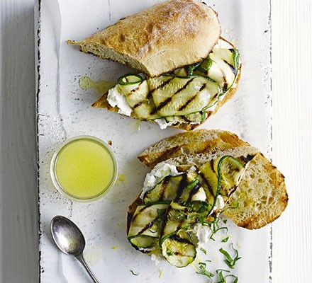 Courgette & goat’s cheese ciabatta recipe 