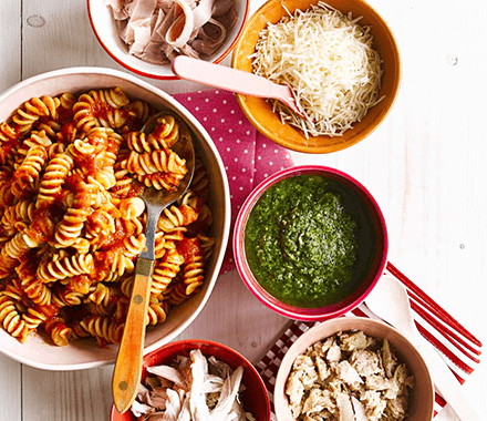 Fussy eaters top-your-own sweet tomato pasta recipe