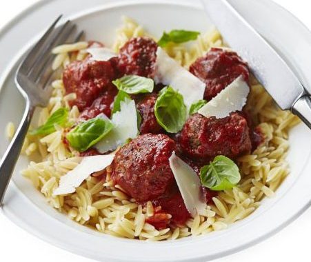 Italian meatballs with orzo recipe