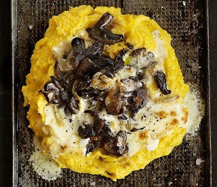 Creamy polenta & mushroom ragout recipe