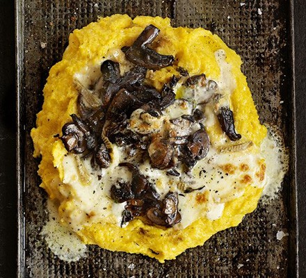 Creamy polenta & mushroom ragout recipe 