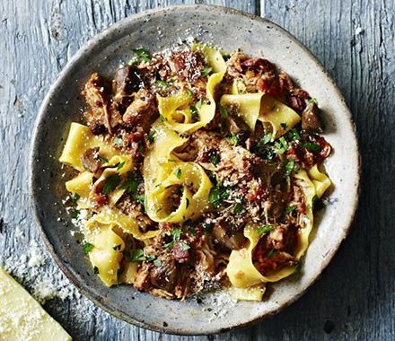 Pappardelle with rabbit & chestnut ragu recipe