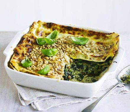 Easy pesto lasagne recipe