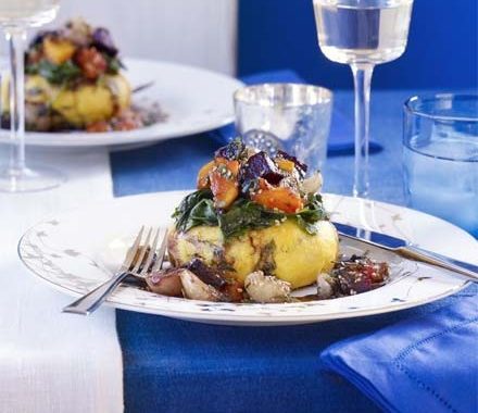 Polenta & goat's cheese stacks recipe