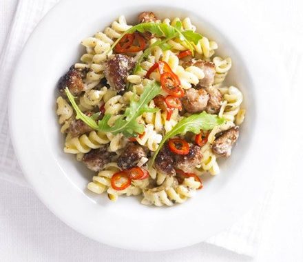 Sausage, fennel & rocket fusilli recipe