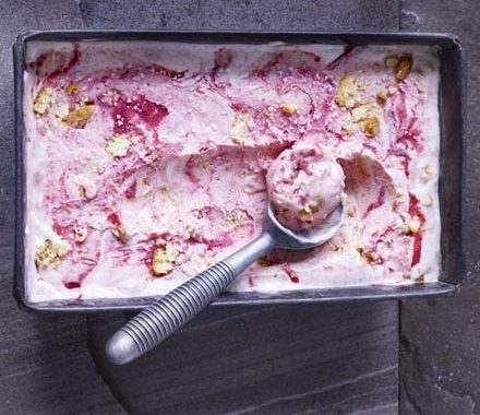 Plum & amaretti semifreddo recipe