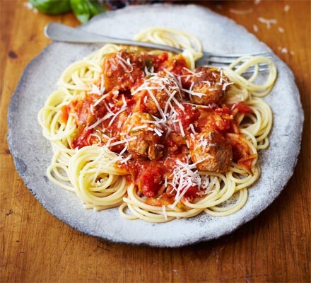 Cooking with kids: Spaghetti & meatballs with hidden veg sauce  recipe 