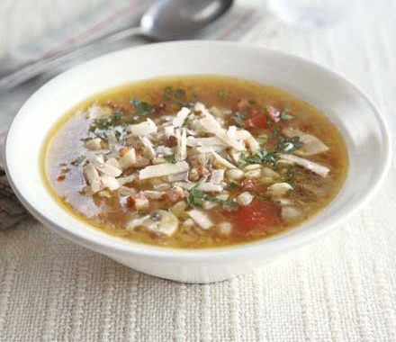 Porcini, pancetta & spelt soup recipe