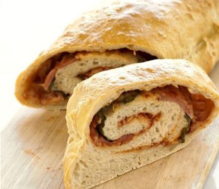 Ham & tomato Stromboli recipe